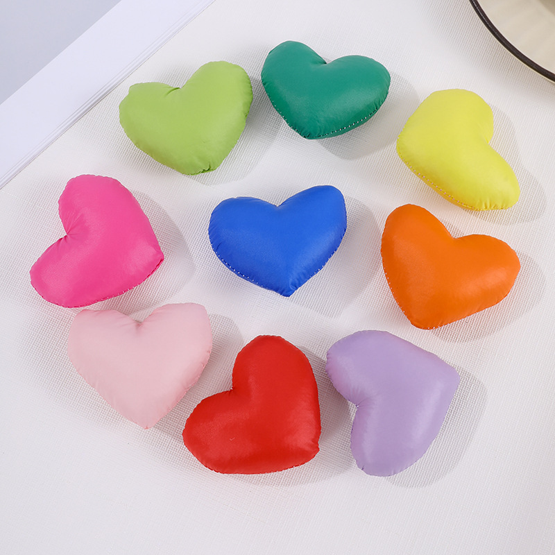 6cm fashionable cotton-filled colorful heart-shaped accessories, trendy clothing, shoes, socks, accessories, hair accessories, heart-shaped DIY accessories pic 17