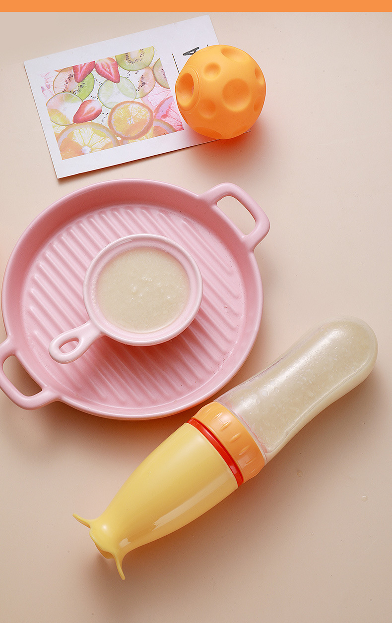 婴儿米糊瓶宝宝硅胶辅食瓶挤压式米糊喂养器儿童吸盘米糊勺辅食勺详情39