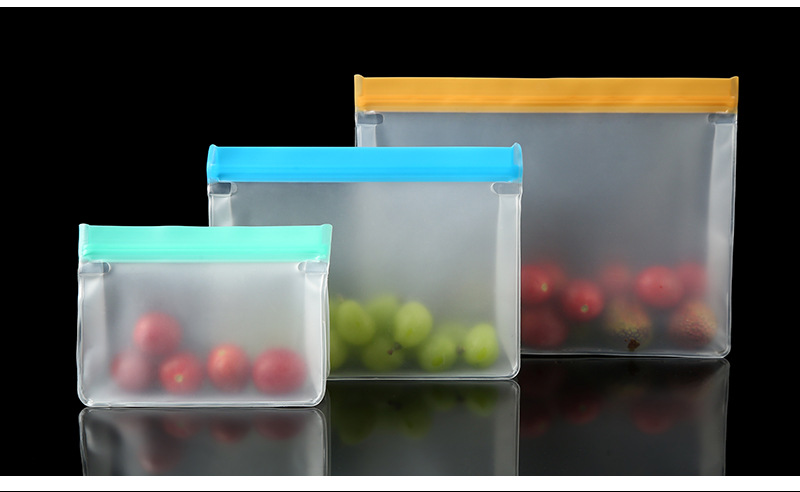 Three-dimensional PEVA food preservation bags, semi-transparent fruit refrigerator refrigeration preservation bags, snack storage sealed bags pic 14