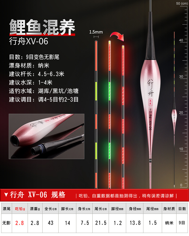 Luminous float bite hook color-changing float large object electronic float night fishing carp float super bright intelligent alarm fishing gear hard tail pic 45