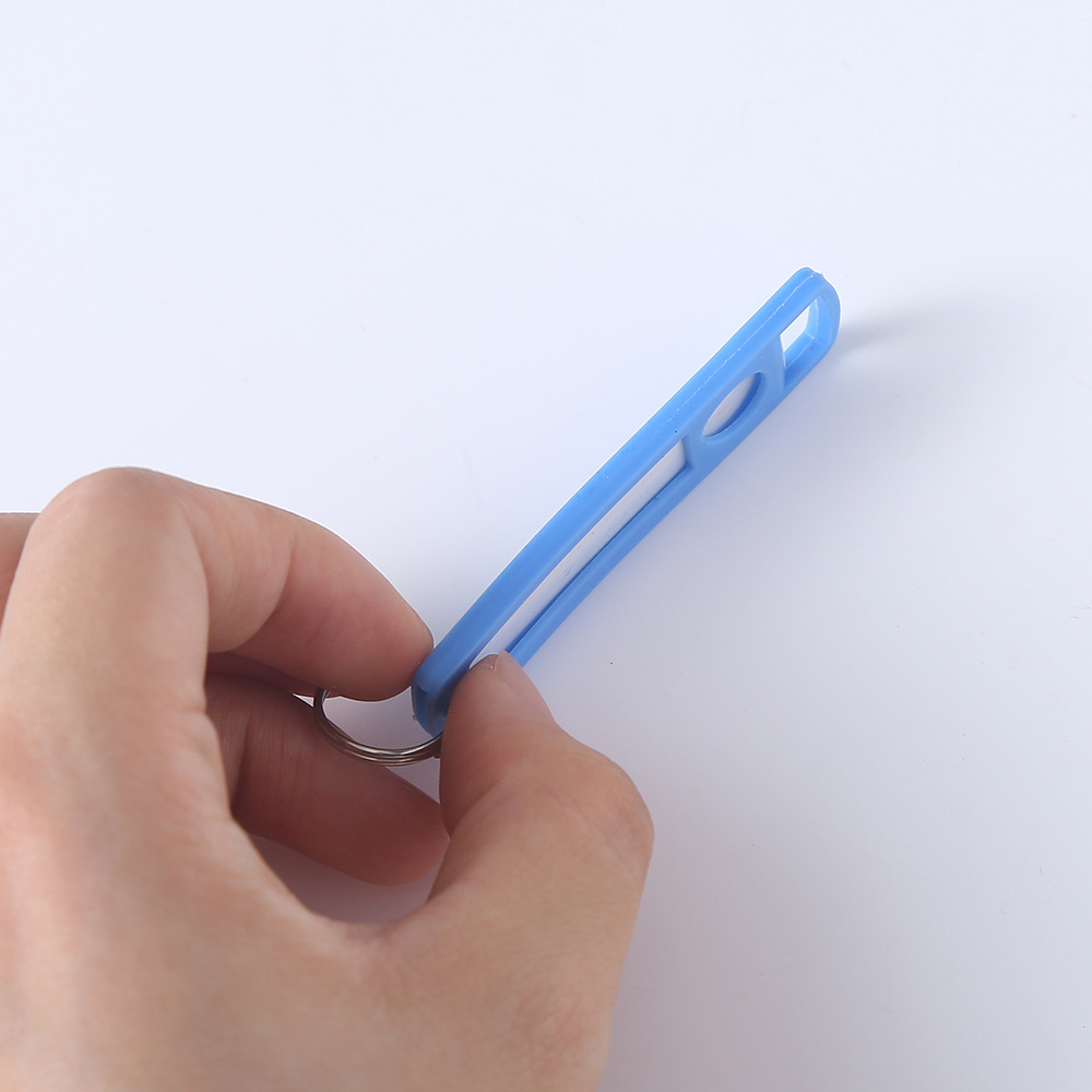 热销彩色塑料PP钥匙扣标记行李标签牌宾馆酒店号码分类钥匙牌批发详情9