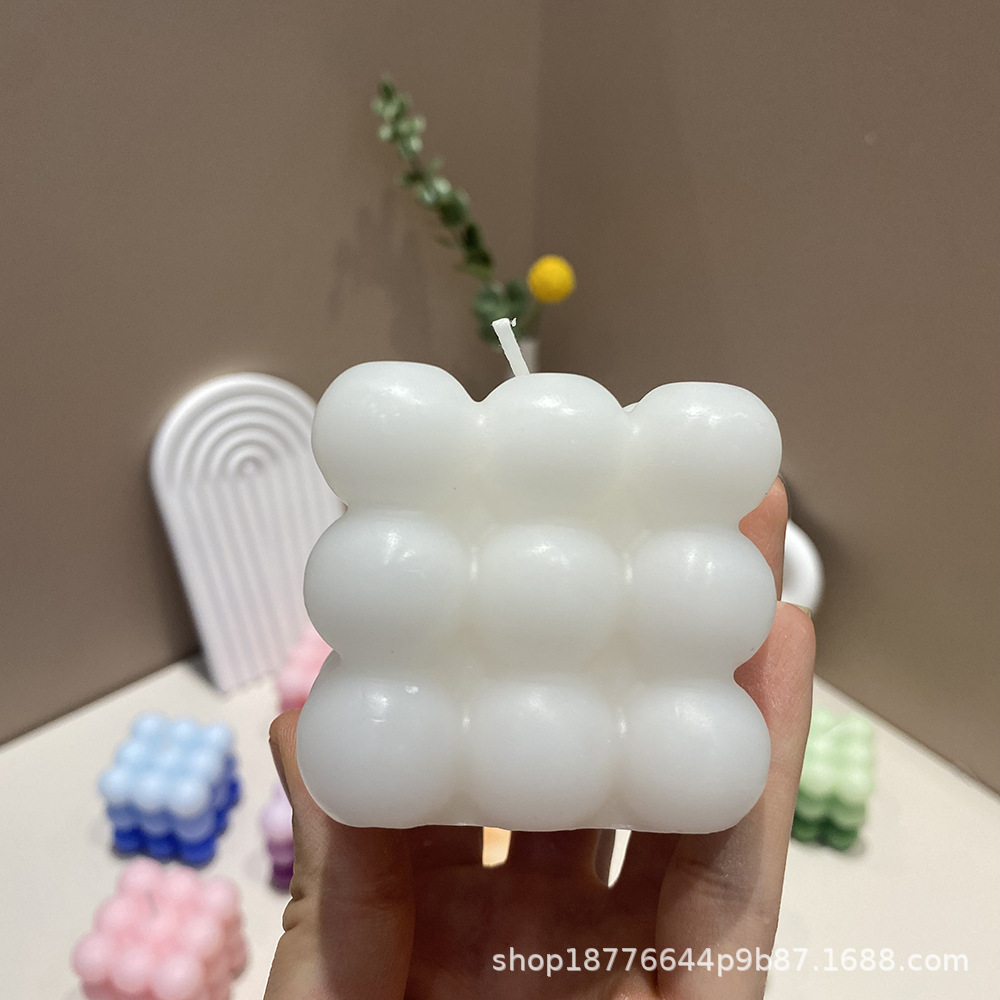 魔方香薰蜡烛生日伴手礼ins几何蜡烛拍照道具派对布置摆件详情6