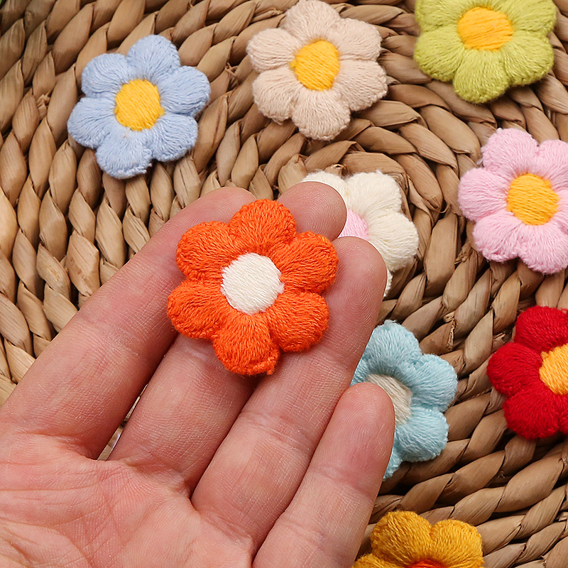 Multicolored knitted flower yarn with colorful lace, 3-centimeter-wide clothing accessories manufacturer for sale pic 19