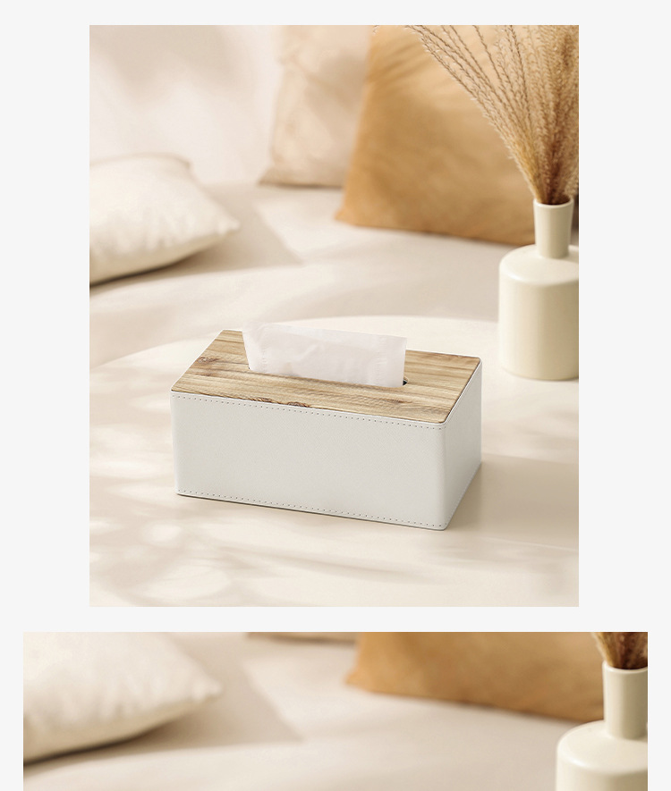 轻奢纸巾盒北欧创意客厅家用简约抽纸盒现代皮革餐厅纸盒定制logo详情14