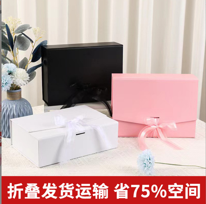 Cross-border best-selling bow gift box, folding gift box, exquisite ribbon flip-top envelope, gift packaging box pic 14