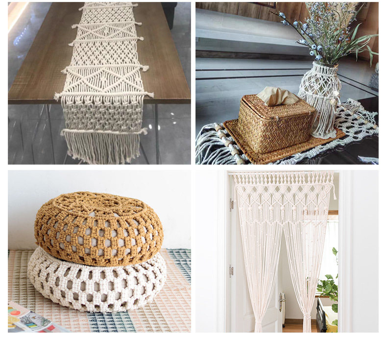 厂家批发彩色棉绳4mm手工编织挂毯装饰材料DIY绳吊牌绳饰品配件详情9