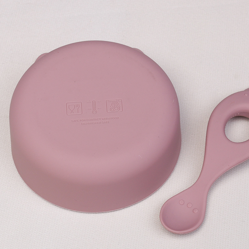 食品级硅胶餐具套装儿童喂养卡通辅食硅胶碗吃饭勺子围兜宝宝吃饭详情17
