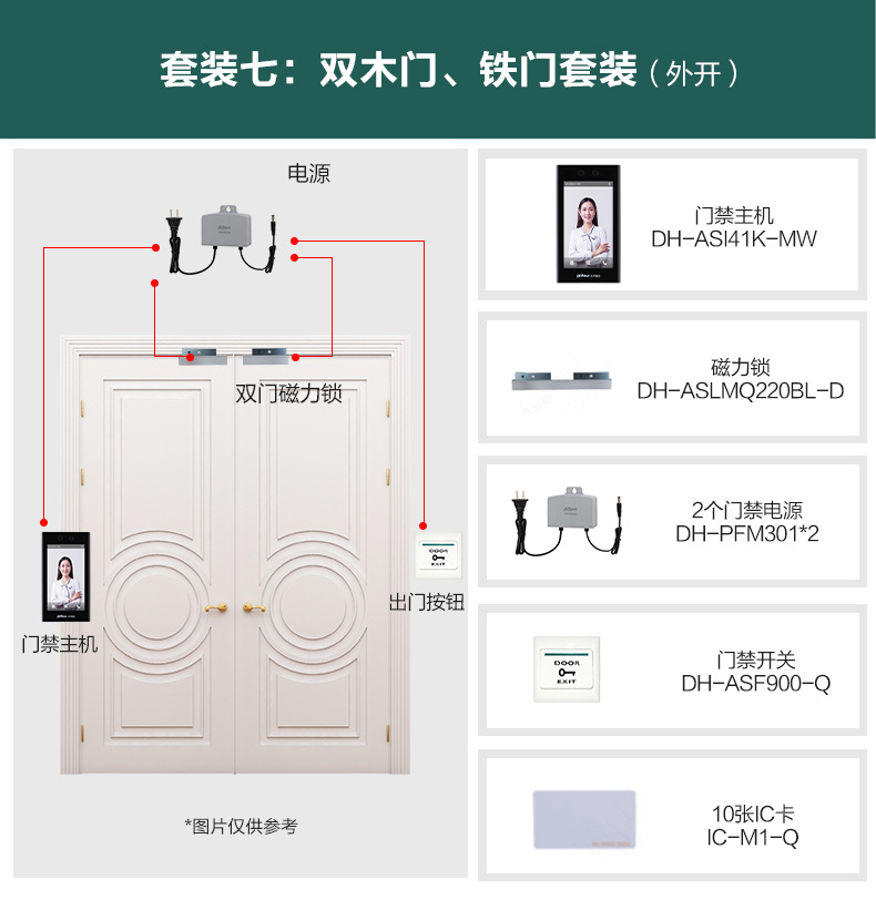 大华7英寸门禁一体机考勤人脸二维码套装打卡wifi室外ASI41详情17