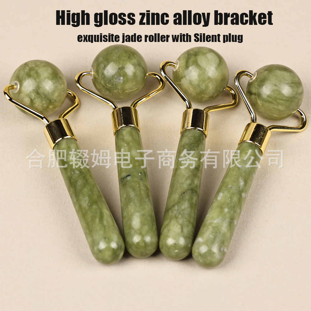 源头工厂岫岩玉多功能玉石滚轮美容器脸部眼部刮痧三叉足底按摩工具详情26