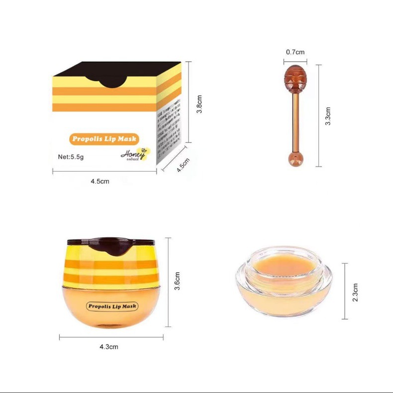 Honey Lip Mask, Lime Moisturizing Lip Mask, Moisturizing Little honey jar, Anti-cracking, reducing lip lines, Lip Care Lipstick, cross-border pic 1