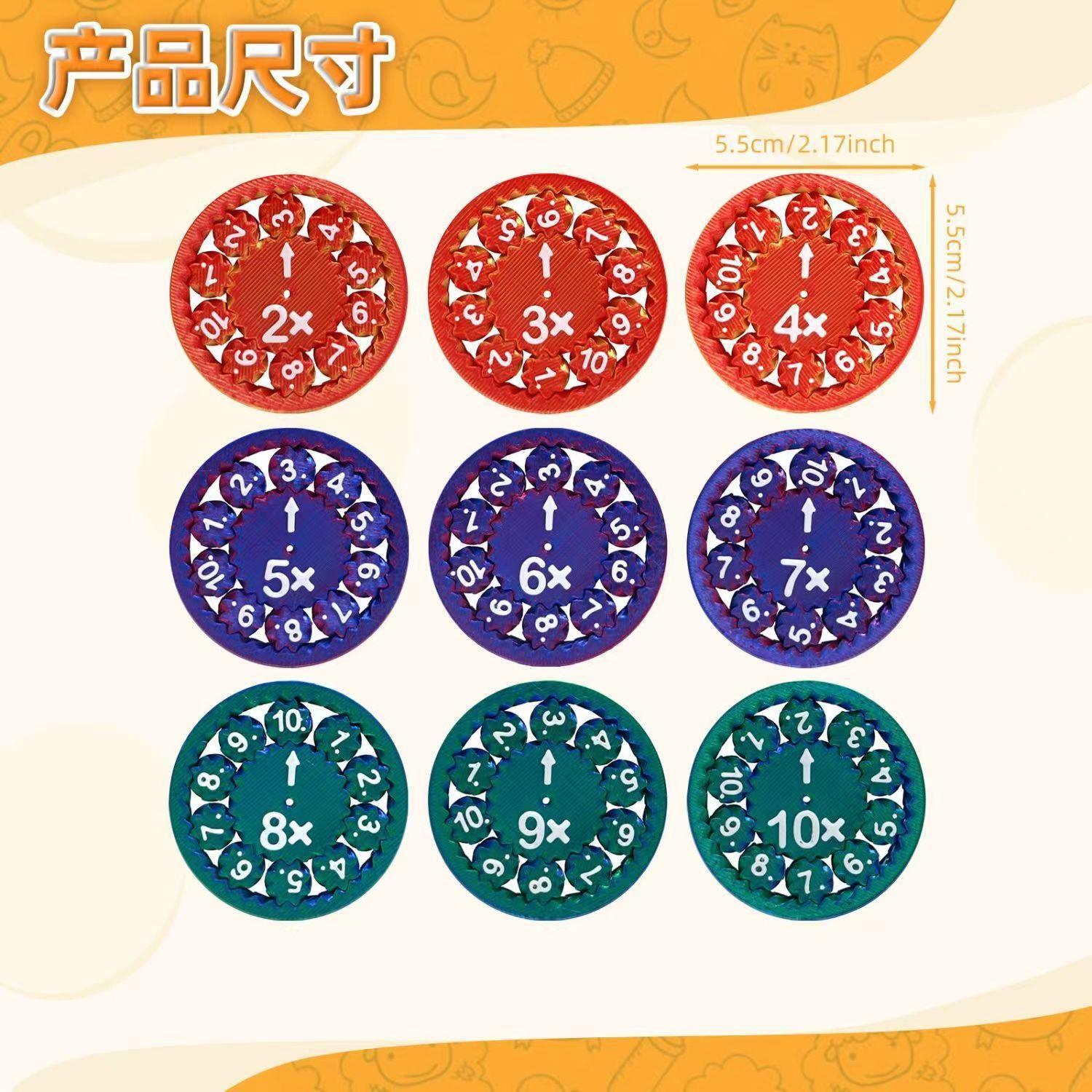 Digital gyroscope, rotating fingertip gyroscope, math arithmetic, stress-relieving intelligence, finger dust toy, gear rotation, addition, subtraction, multiplication, division pic 6