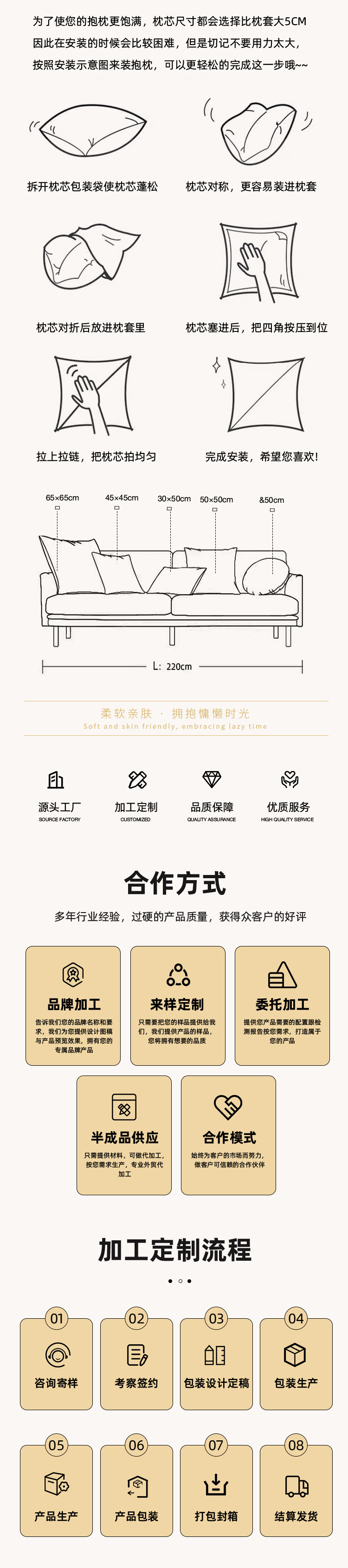 厂家簇绒帆布跨境手工地毯绣抱枕外贸沙发粗线靠枕套流苏波西米亚详情10