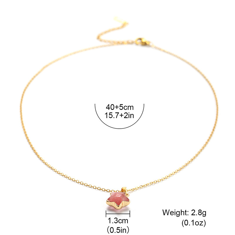 天然五角星吊坠高级感星星饰品小轻奢设计款项厂家项链批发锁骨详情23