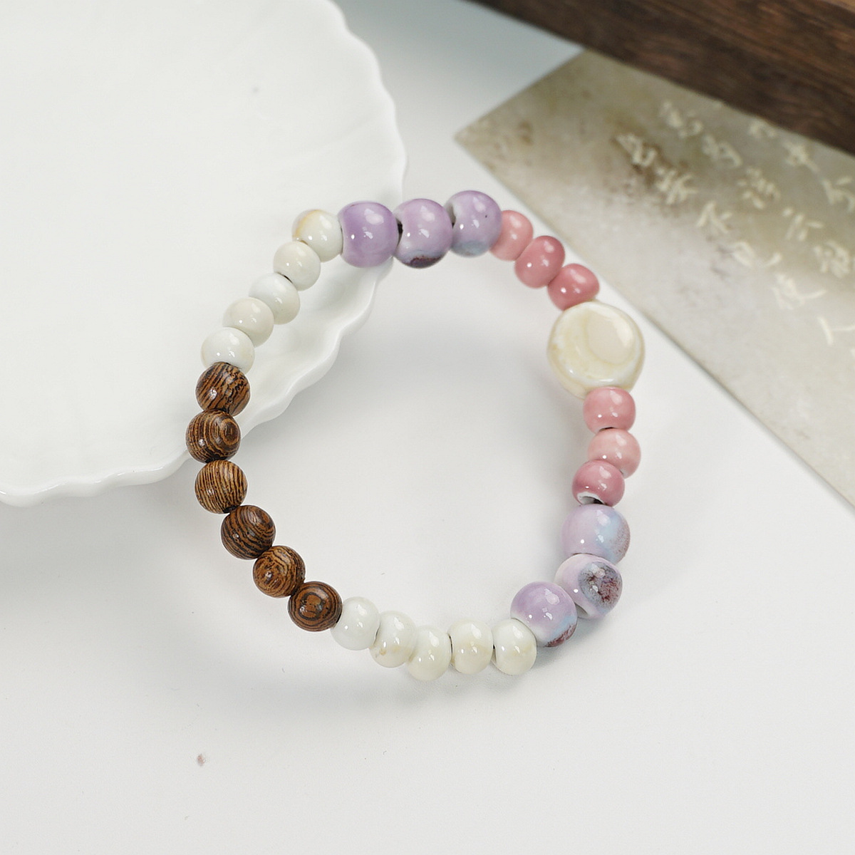 The popular Jingdezhen ceramic handcrafted beaded bracelet of the same style on Xiaohongshu is versatile and does not fade. Wholesale of bracelet accessories pic 7
