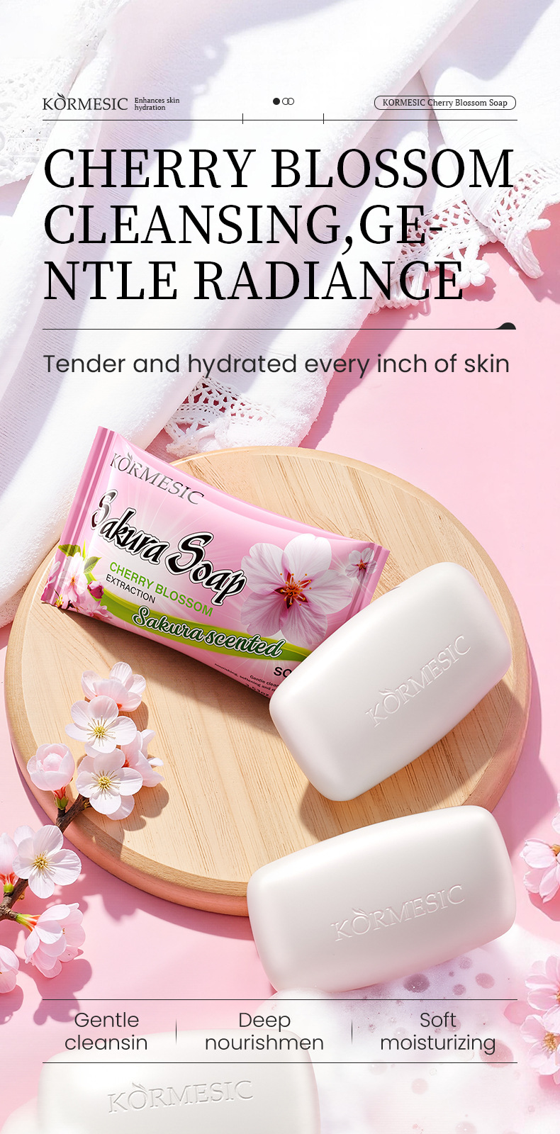 KORMESIC Handmade soap, a cross-border all-English handmade soap for cleansing the skin and controlling oil, is a bestseller pic 19