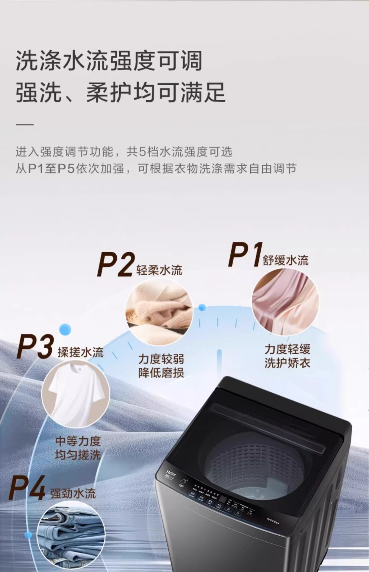 海尓波轮洗衣机全自动10公斤大容量小型直驱变频防缠绕一级能效详情24