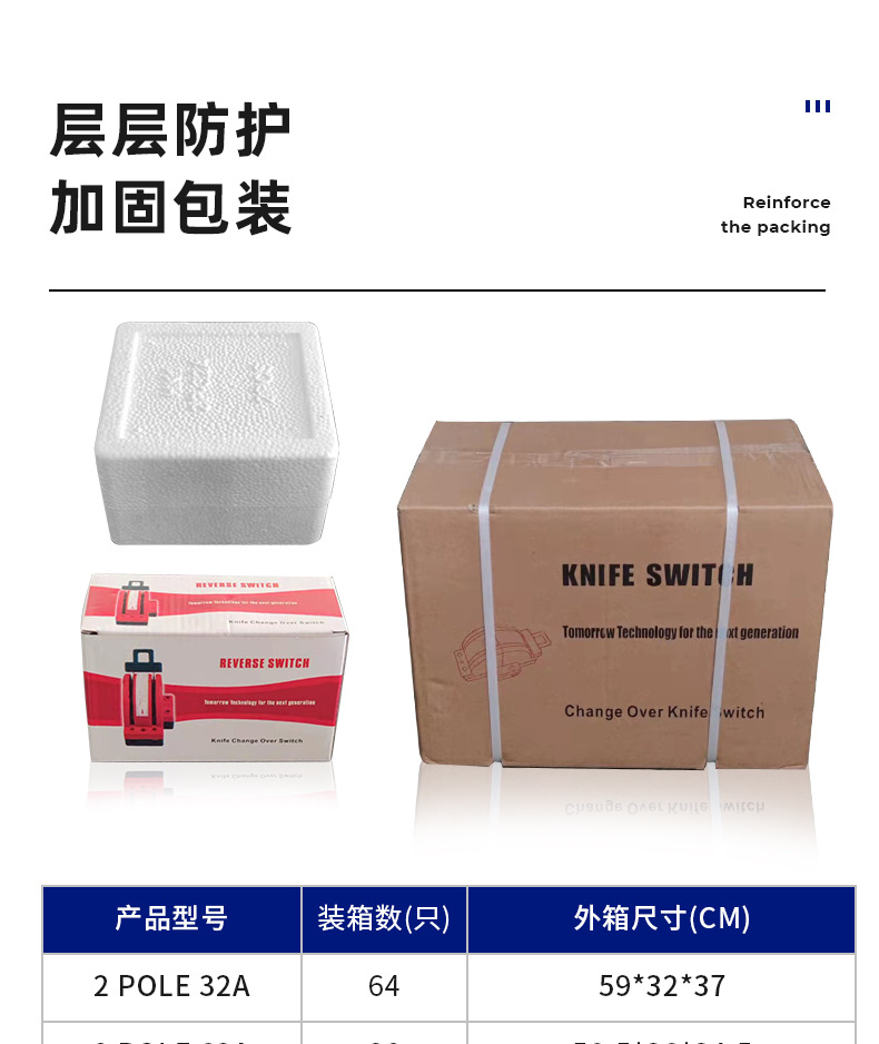 销售家用双向闸刀开关 3P100a双投双电源切换开关 供应双投刀闸详情26