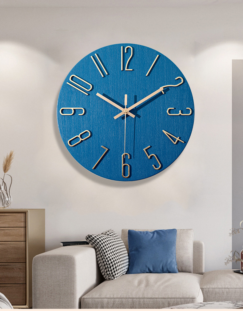 亚马逊立体时钟客厅挂钟简约挂墙家用创意时钟装饰钟表wall clock详情13