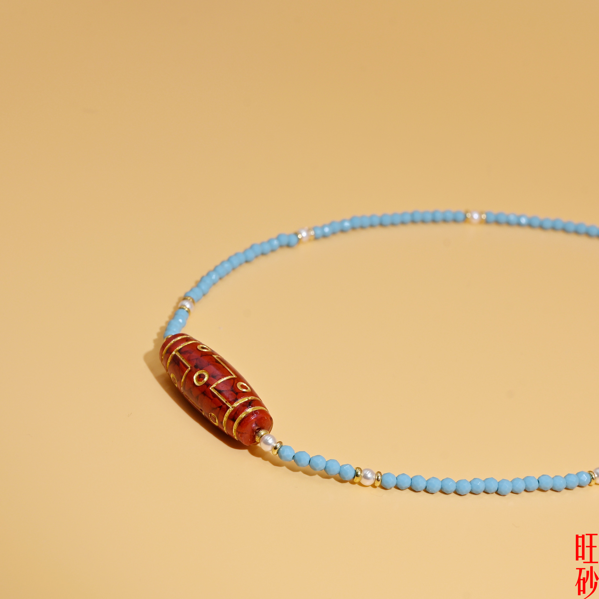 新中式晶体天珠松石锁骨链轻奢高级感项链女款详情7