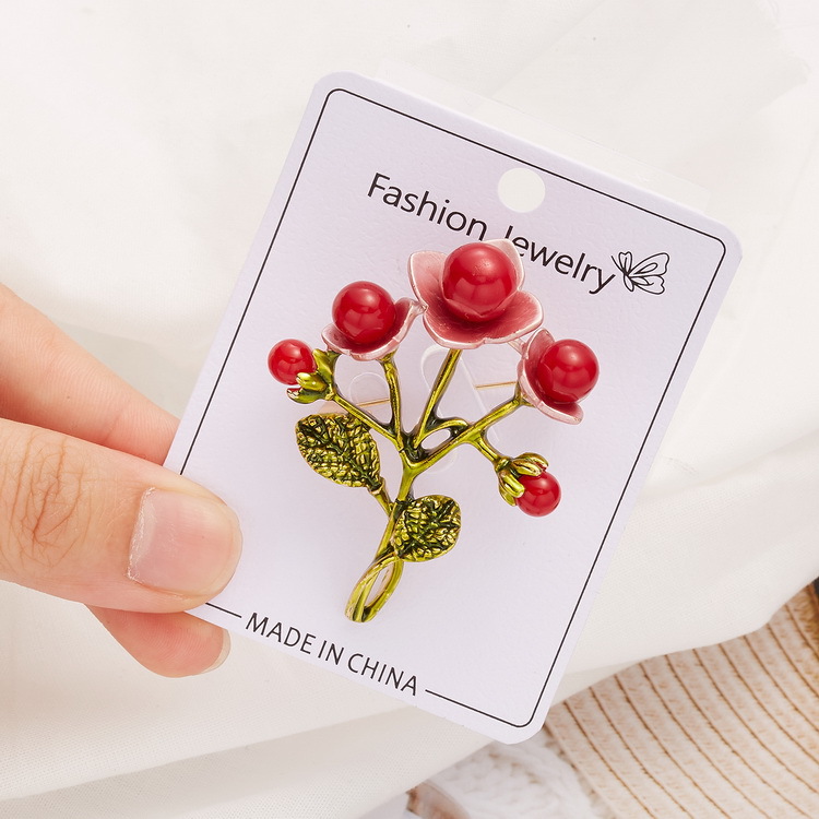 Cross-border best-selling plant series brooches, daisies, sunflowers, lacquered vases, maple leaf flower brooches and brooch accessories pic 39