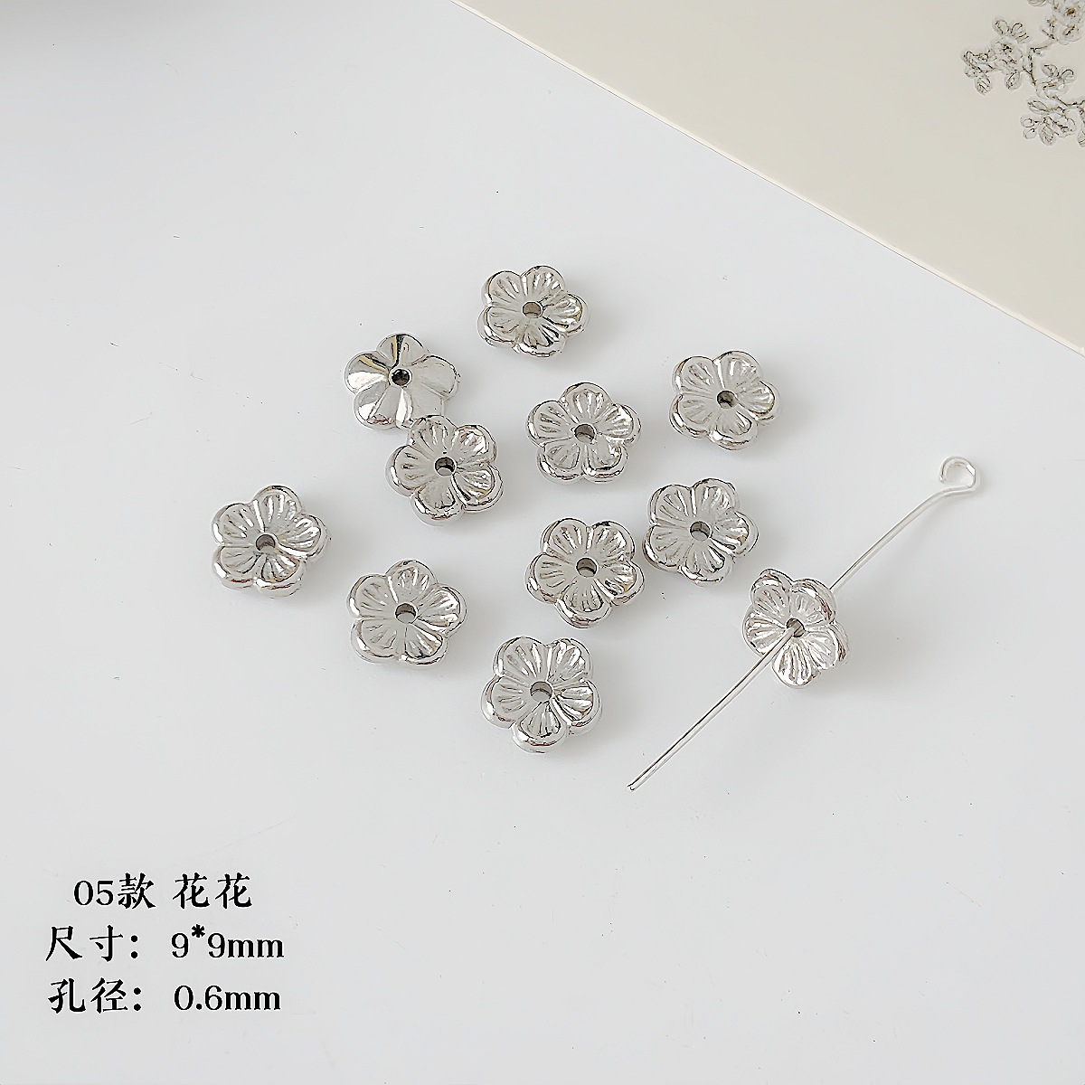 【 Silver ccb Series 】 Versatile and affordable basic beaded beads, flower heart scattered beads, diy handcrafted beading material pic 12