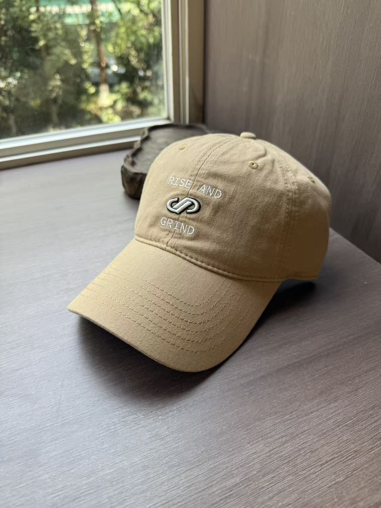 Korean version RISE AND GRIND embroidered baseball cap, versatile for men and women on the street, wide-brimmed sunshade and face-enhancing small baseball cap pic 12