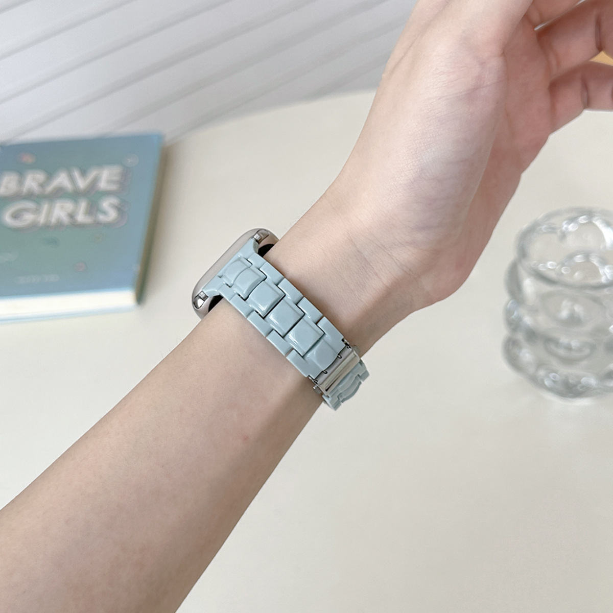 高级夏日淡薄荷系列尼龙表带适用于苹果iWatchs9高级Apple Watch8详情4