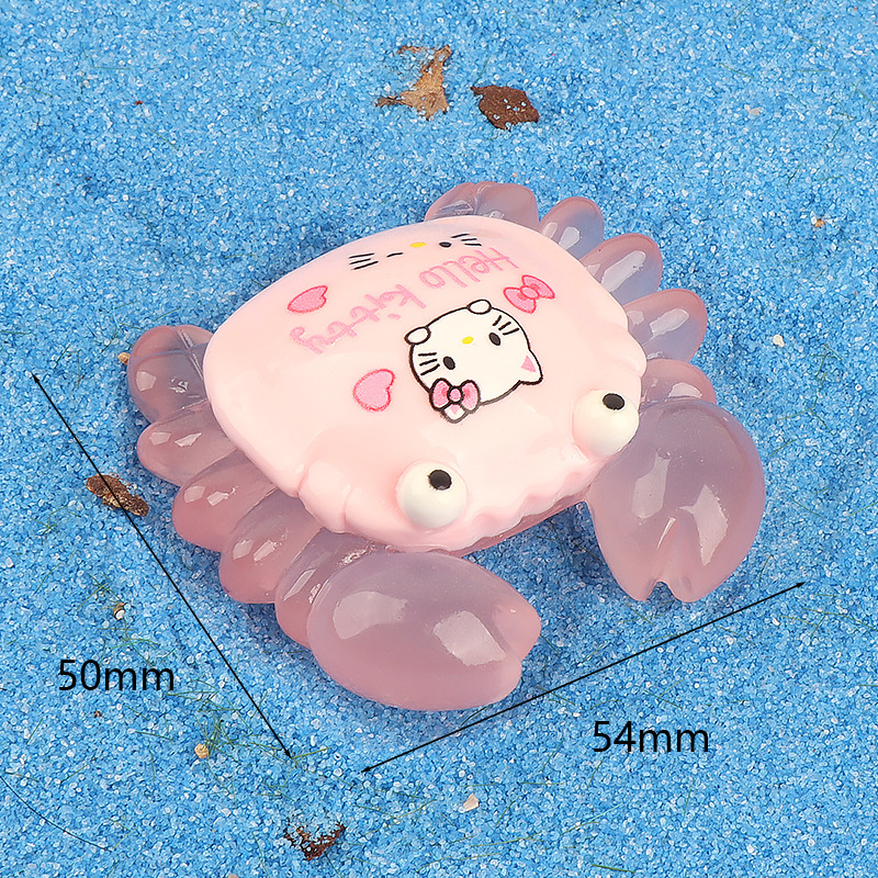 Creative cartoon glow-in-light cute Sanliou little crab three-dimensional micro-landscape decoration DIY decorative blind bag accessories pic 8