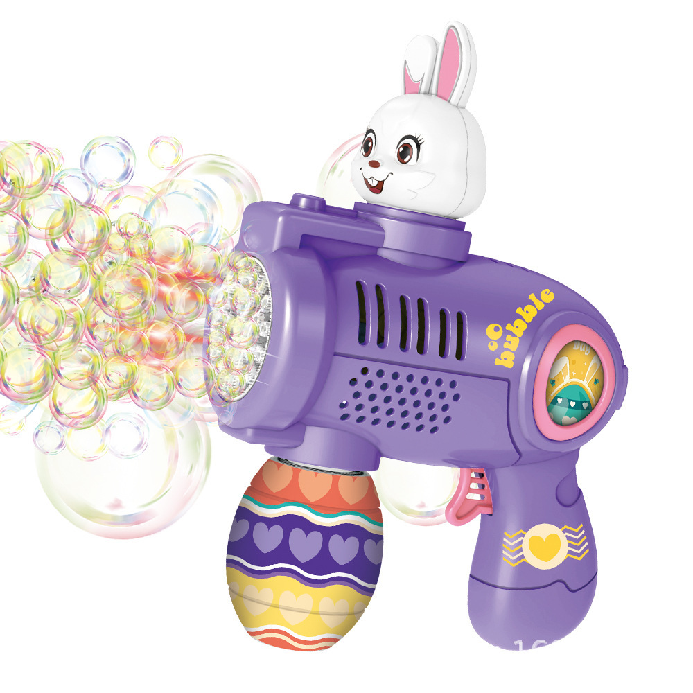 The 2026 new rabbit bubble machine, a fully automatic electric handheld Easter bubble gun toy for children, is going cross-border pic 7