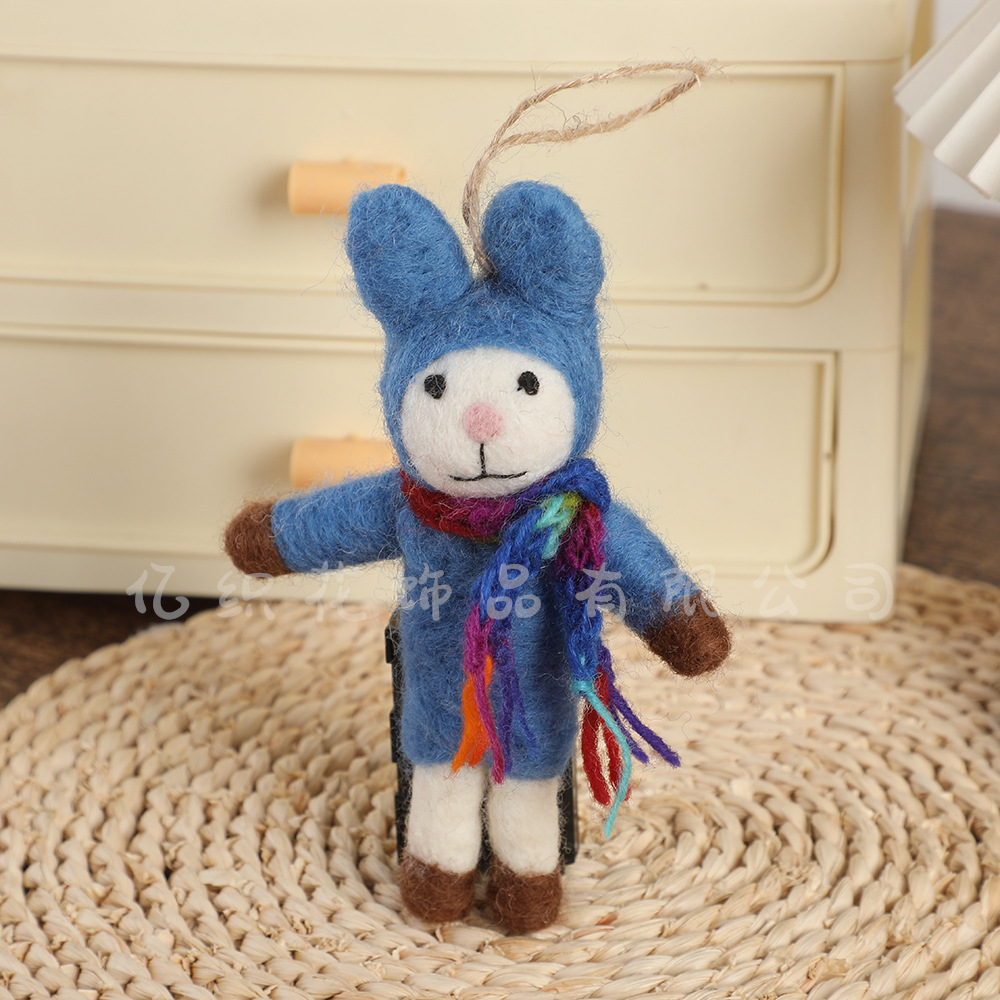 A collection of Korean-style Nepalese pure felt pendants, creative figurines, pendant bags, InS-style pendants, keychains and accessories pic 13