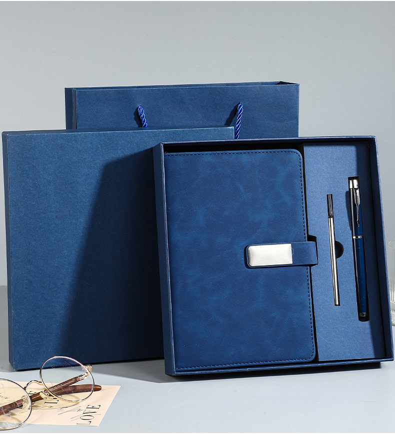 A5 magnetic buckle thickened business office diary, high appearance level gift set, festival and holiday supplies gift box, office supplies customization, customizable souvenirs pic 11