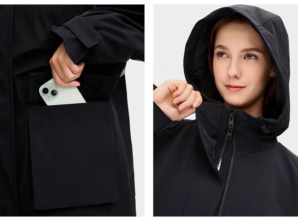 The new women's hooded windbreaker with three-proof outdoor sport top for spring collection in 2025 pic 13