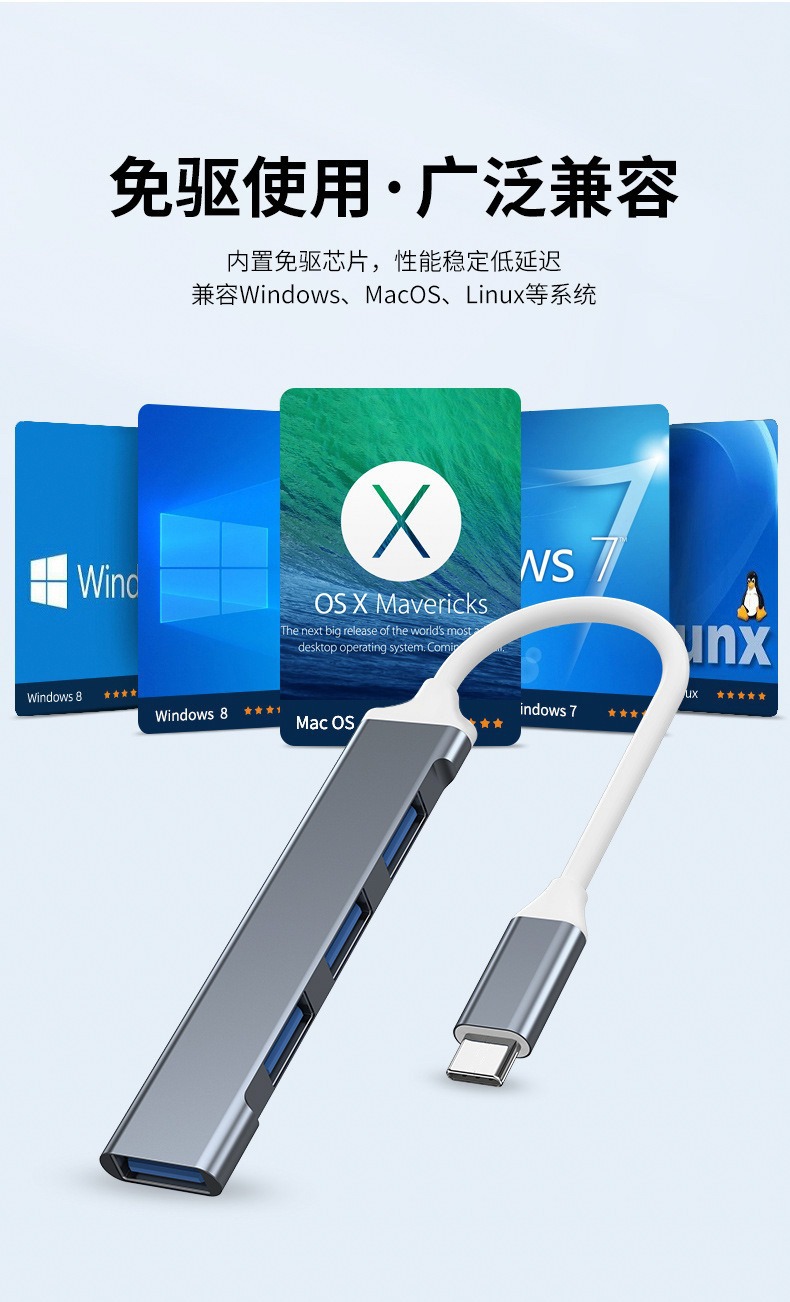 usb Docking station TYPE-C 3.0 four-in-one computer usb interface expander manufacturer converter hub docking station pic 3