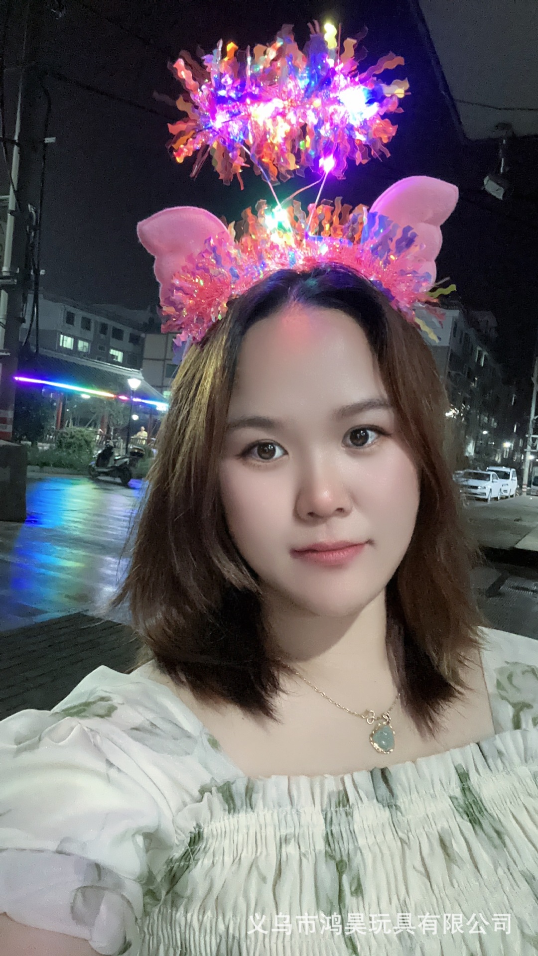 新款发光金丝闪光天使翅膀头箍生天使小翅膀网红仙女头饰厂家批发详情2
