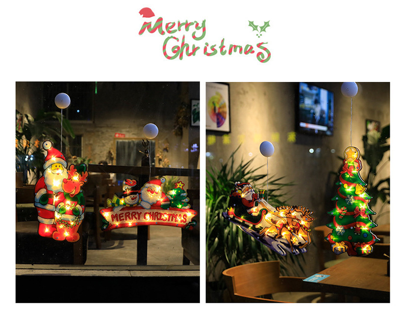 led圣诞吸盘灯老人雪人造型橱窗装饰灯节日氛围小彩灯批发圣诞灯详情7