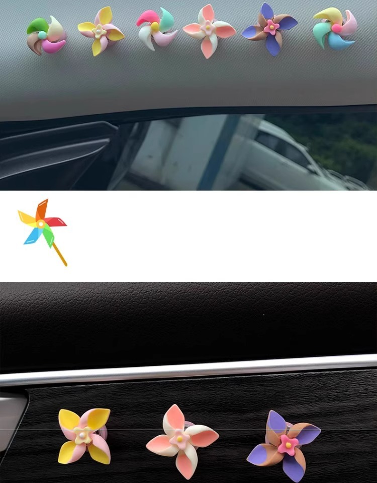 New car-mounted small windmill spinning top creative decorative items, small ornaments, center console interior accessories, cute for ladies pic 10