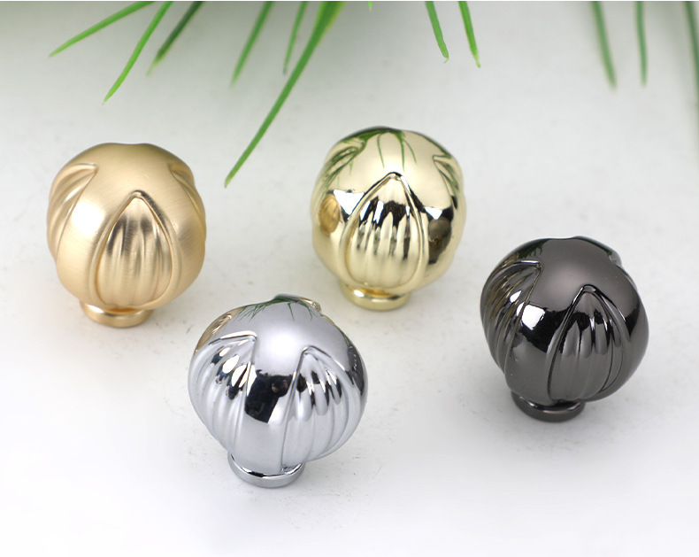 鸽子蛋椭圆抽屉单孔拉手北欧金色亮光黑色橱柜衣柜家具圆形小拉手详情35