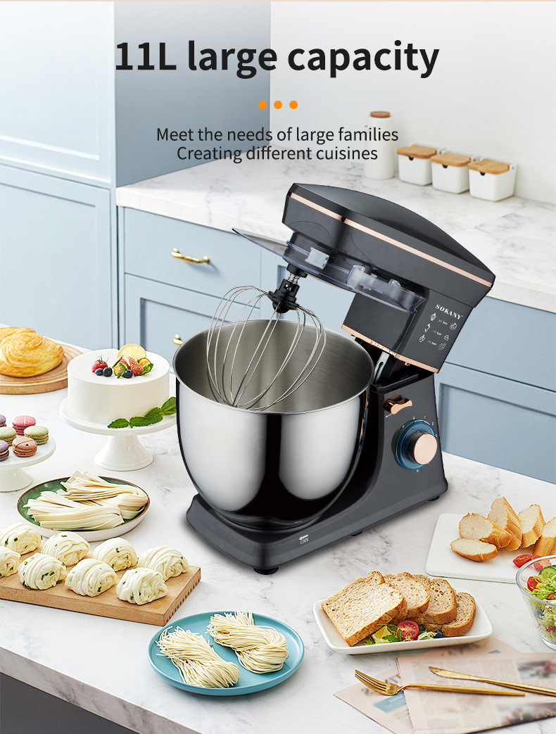 Foreign trade export SOKANY05001 dough kneading machine 11L household chef machine fully automatic egg beating and dough mixing machine pic 8