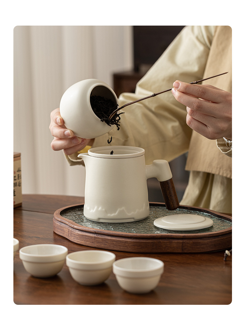日式旅行茶具套装黑陶快客杯便携式收纳功夫泡茶器伴手礼定制logo详情14