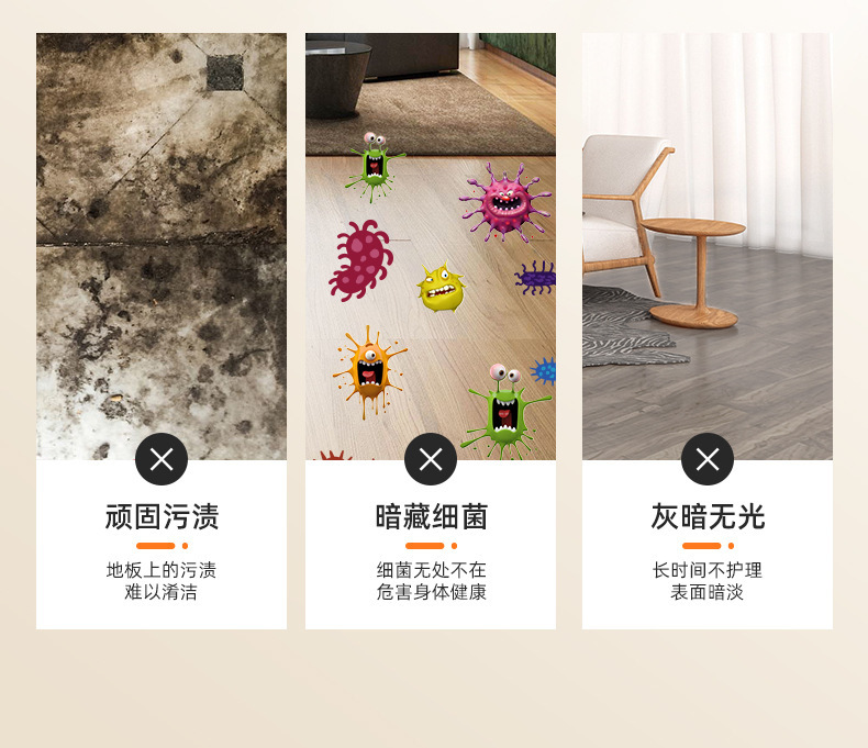 地板清洁剂强力去污除垢木地板清洁液抛光增亮地板清洁瓷砖清洁剂详情4