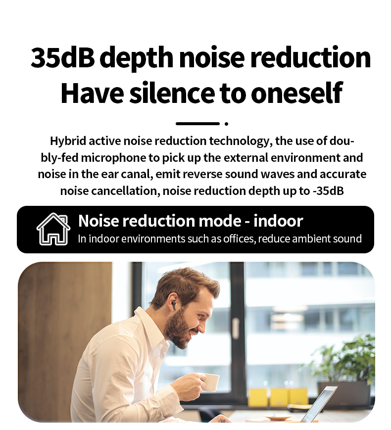The new cross-border A9PRO Bluetooth headphones feature active noise cancellation, smart color screen and ultra-long battery life, making them true wireless Bluetooth headphones pic 8