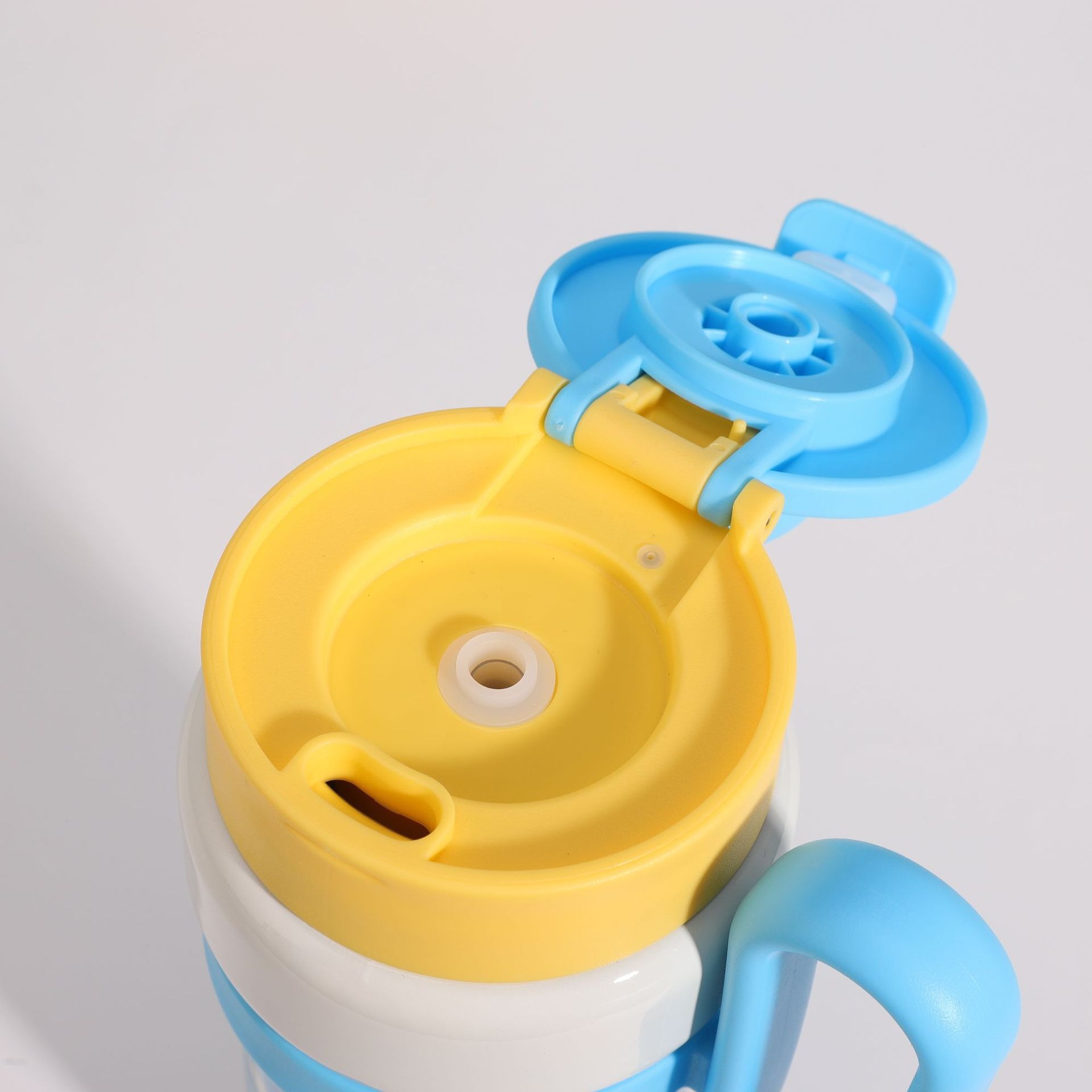 316 stainless steel insulated cup, portable shoulder strap, handle cup, high appearance level, cartoon large capacity, with straw, double drinking cup pic 11