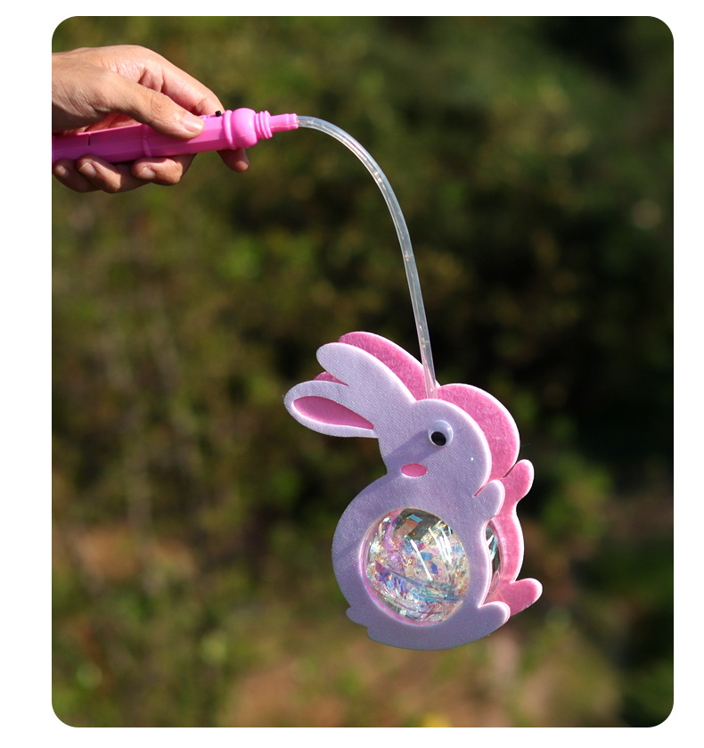 Portable starry sky ball lantern, led illuminated toy, cartoon rabbit, tiger, bouncy ball, night market street stall, Internet celebrity bestseller pic 12