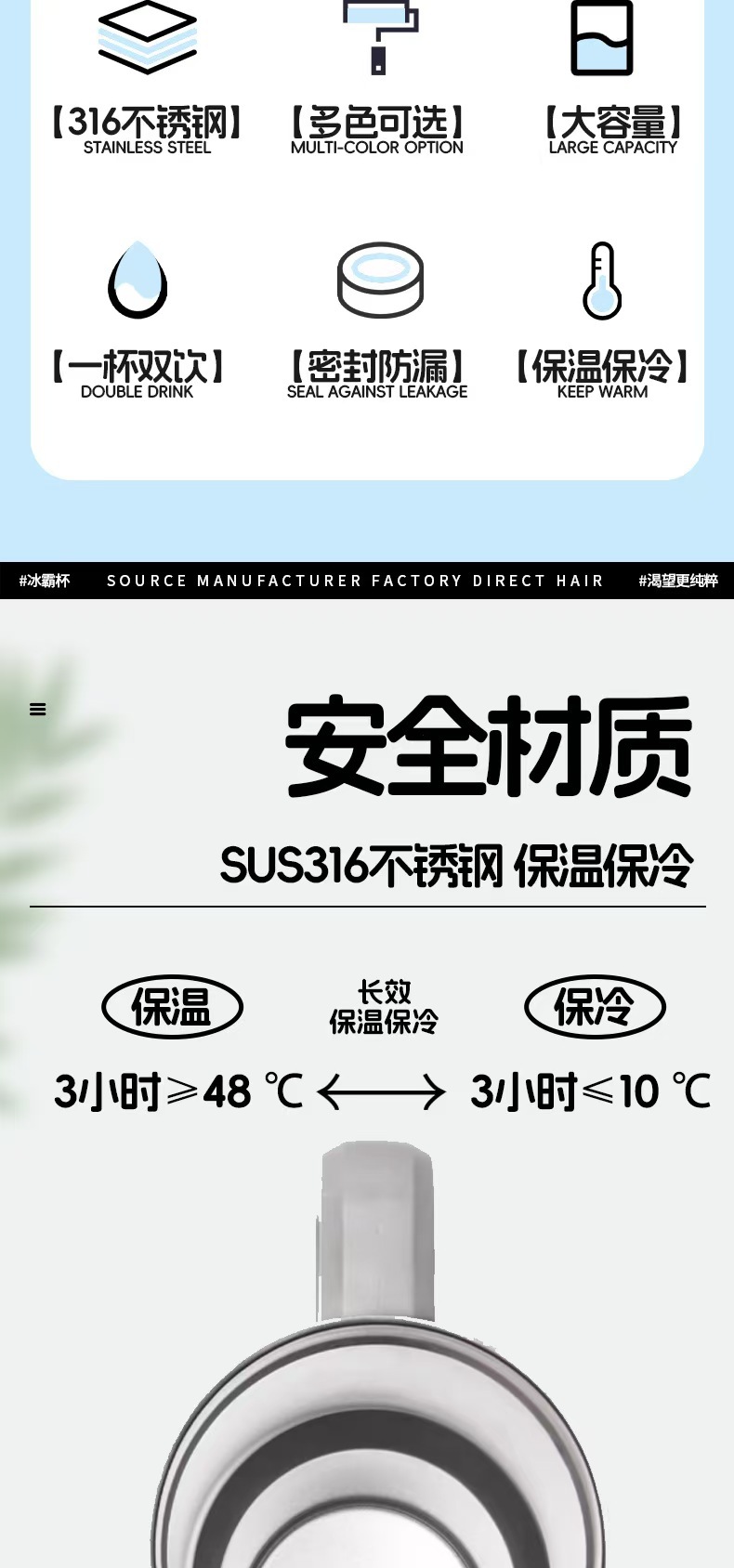 跨境镶钻40oz带手柄汽车杯便携车载保温杯不锈钢吸管冰霸杯源头详情1