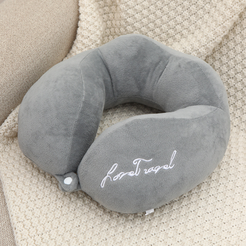 厂家批发新款绣花PP棉U型枕汽车飞机旅行枕u形护颈枕头可定LOGO详情7