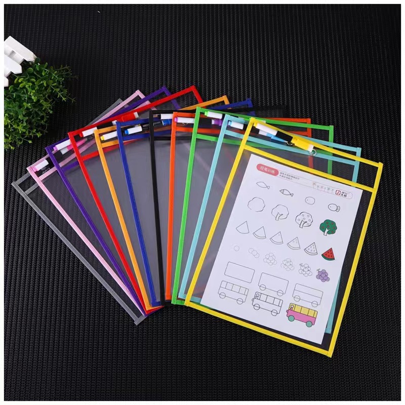 Colorful transparent folders, stationery storage, meeting bags, stationery decoration parts, audio equipment pic 7