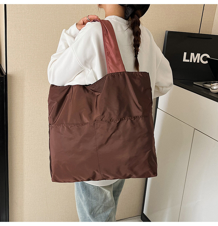 日系云朵包可折叠便携单肩手提收纳袋子大容量拉链超市买菜包防水详情24