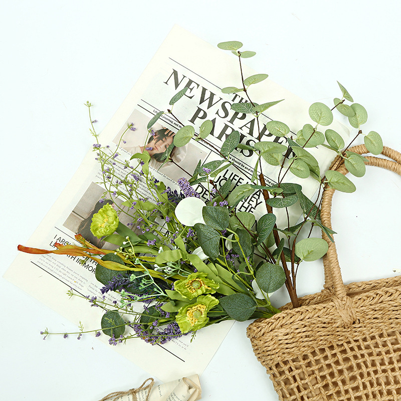 跨境仿真花束爆款装饰摆件植物小雏菊薰衣草仿真花尤加利仿真绿植详情11