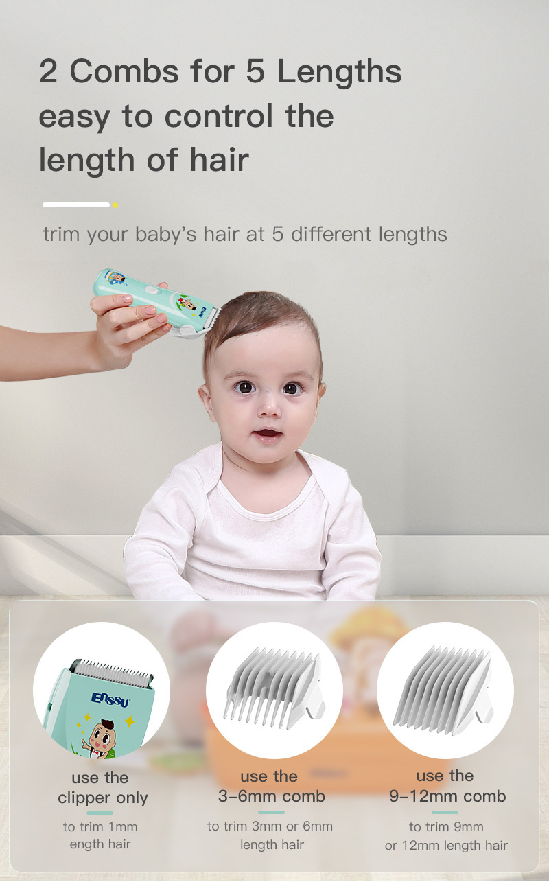 Sakura Baby Hair Clipper, a special hair cutting tool for babies, features ultra-quiet automatic hair suction and is a perfect electric clipper for newborns pic 15