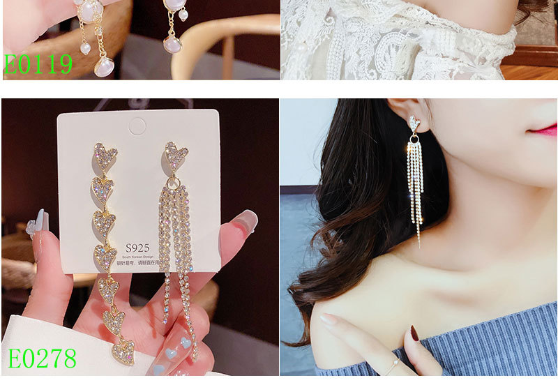 925银针轻奢锆石百搭耳环高级感时尚耳钉女气质爆款流苏耳饰批发详情15
